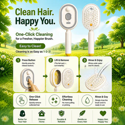 Steam Smooth Hair Brush Anti-Tangle & Anti-Frizz
