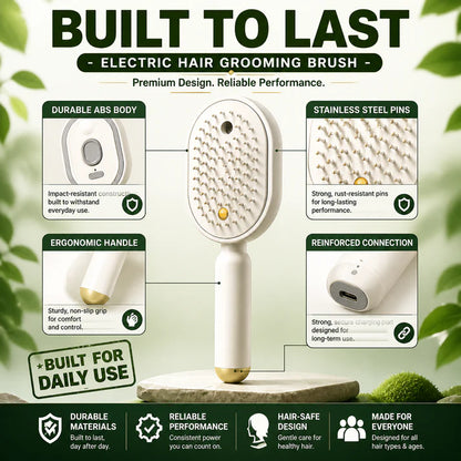 Steam Smooth Hair Brush Anti-Tangle & Anti-Frizz