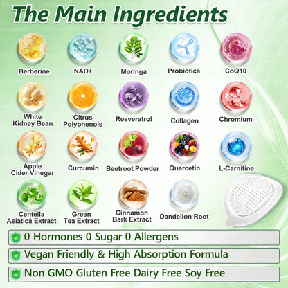 🌿😊 GLŌRENDA® Moringa · Berberine × NAD+ 10-in-1 Nano Slim Patch (Once a Day • Visible Results in 7 Days)