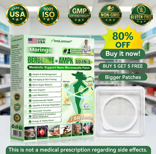🌿😊 GLŌRENDA® Moringa · Berberine × NAD+ 10-in-1 Nano Slim Patch (Once a Day • Visible Results in 7 Days)